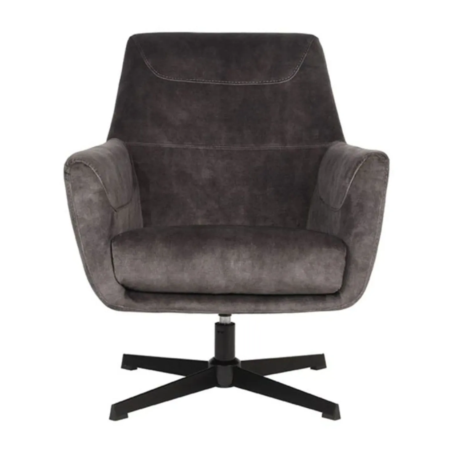 Toby Draai fauteuil Antraciet velours