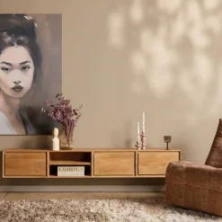 Tony Zwevend Tv meubel Naturel Mangohout 200 cm