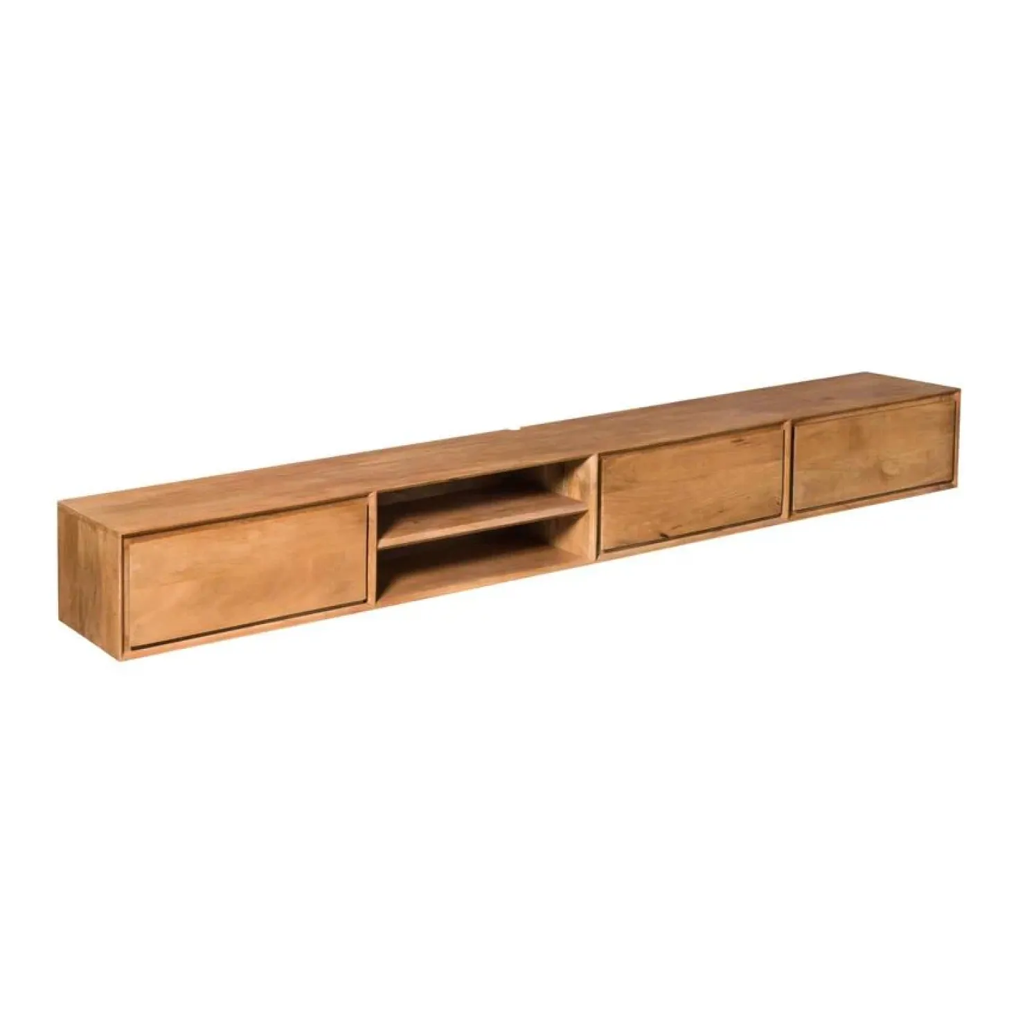 Tony Zwevend Tv meubel Naturel Mangohout 280 cm