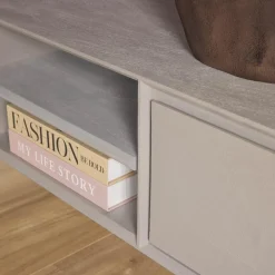 Tony Zwevend Tv meubel Taupe Mangohout 160 cm