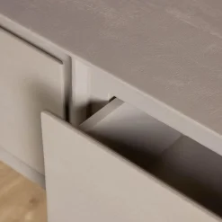 Tony Zwevend Tv meubel Taupe Mangohout 200 cm