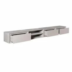 Tony Zwevend Tv meubel Taupe Mangohout 200 cm