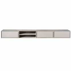 Tony Zwevend Tv meubel Taupe Mangohout 200 cm