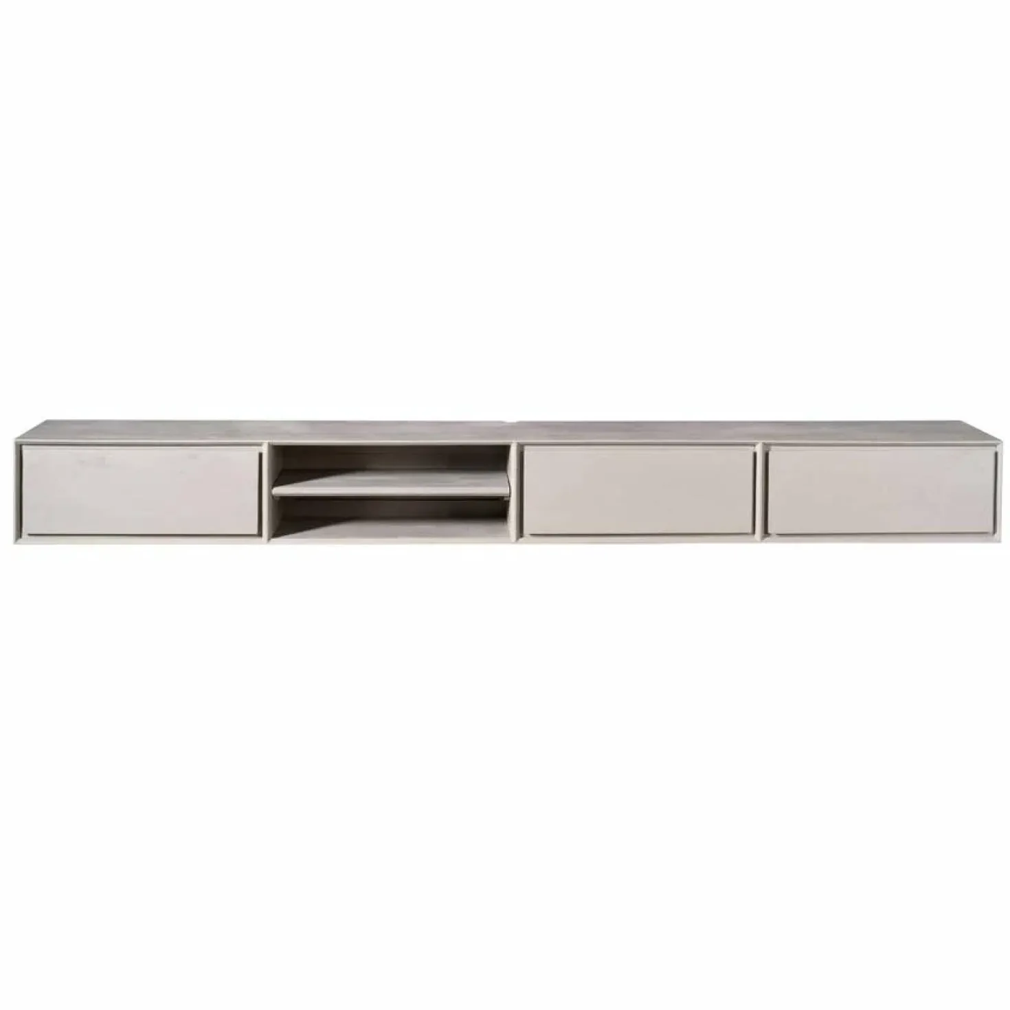 Tony Zwevend Tv meubel Taupe Mangohout 240 cm