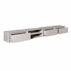 Tony Zwevend Tv meubel Taupe Mangohout 280 cm