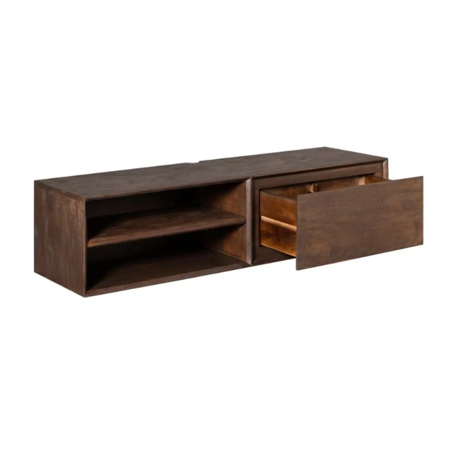 Tony Zwevend Tv meubel Walnoot Mangohout 120 cm