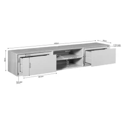 Tony Zwevend Tv meubel Zand Mangohout 160 cm