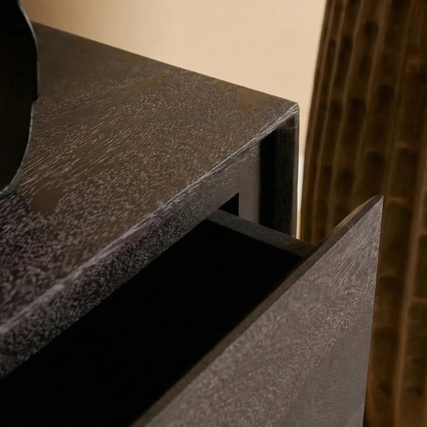 Tony Zwevend Tv meubel Zwart Mangohout 120 cm