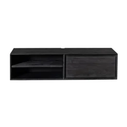 Tony Zwevend Tv meubel Zwart Mangohout 120 cm