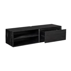 Tony Zwevend Tv meubel Zwart Mangohout 120 cm