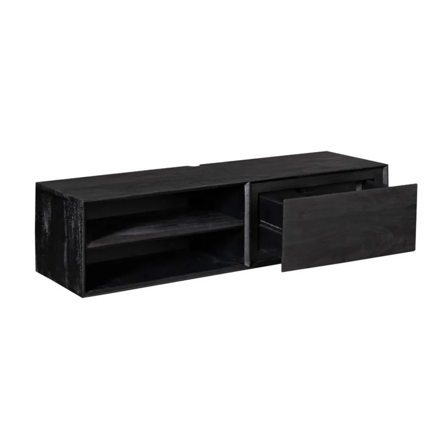 Tony Zwevend Tv meubel Zwart Mangohout 120 cm