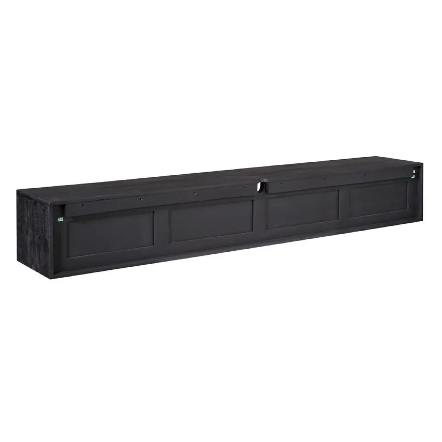 Tony Zwevend Tv meubel Zwart Mangohout 200 cm