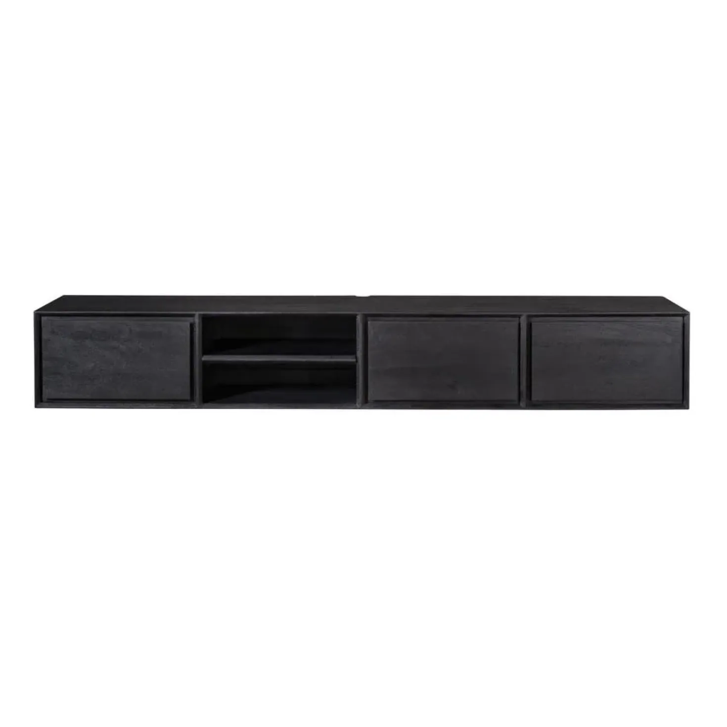Tony Zwevend Tv meubel Zwart Mangohout 200 cm