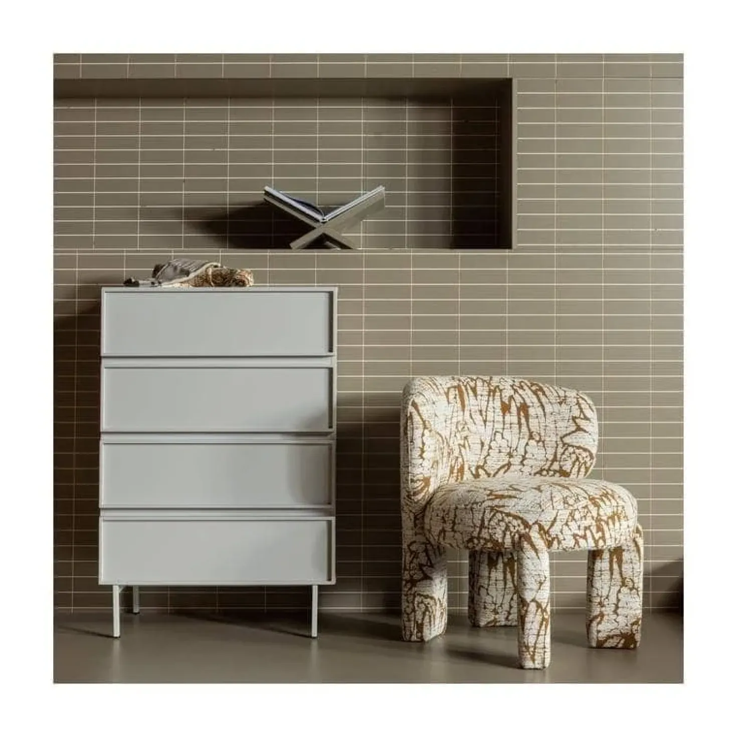 Tours Ladekast 4 Lades Melamine/MDF Zand 70cm