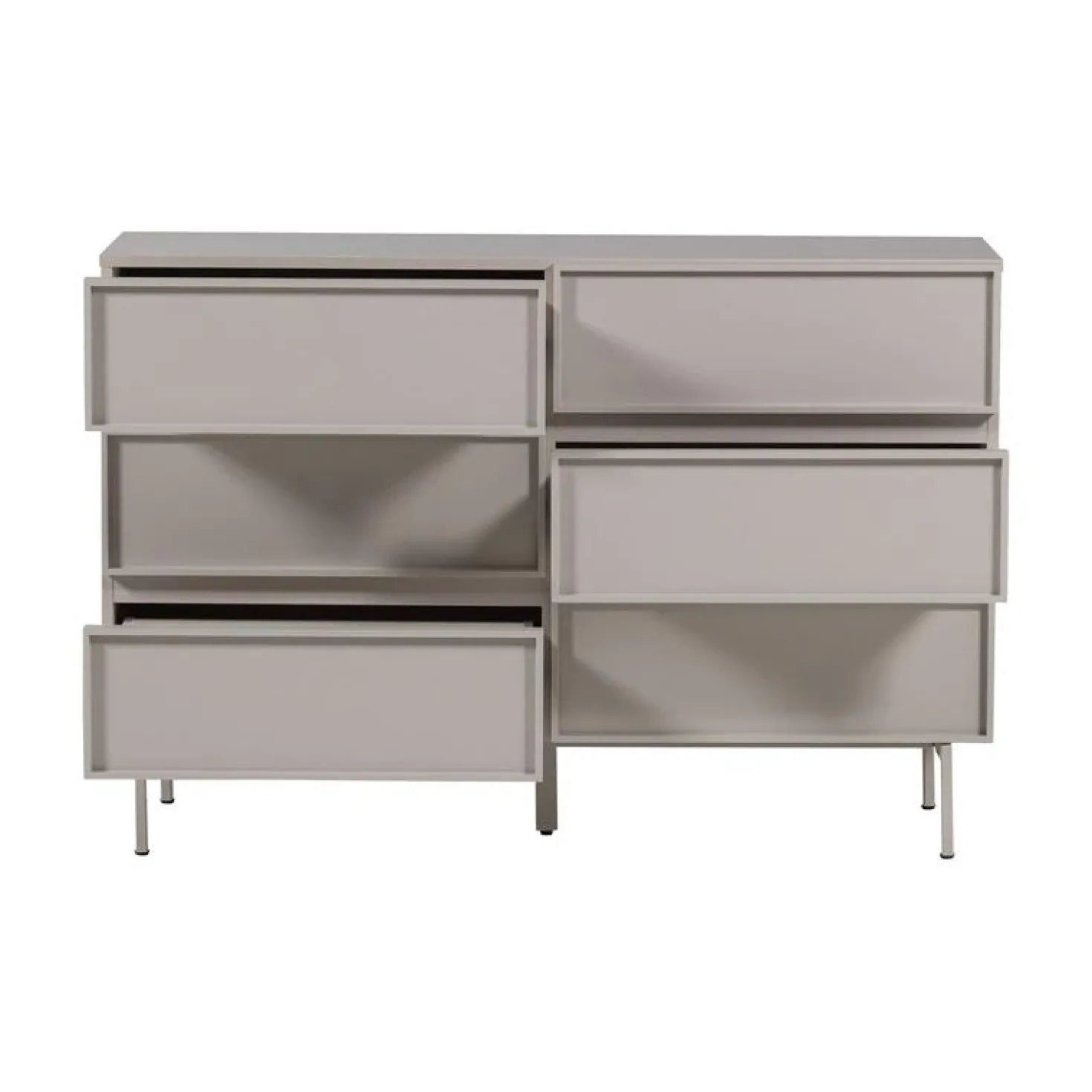 Tours Ladekast 6 Lades Melamine/MDF Zand 120cm