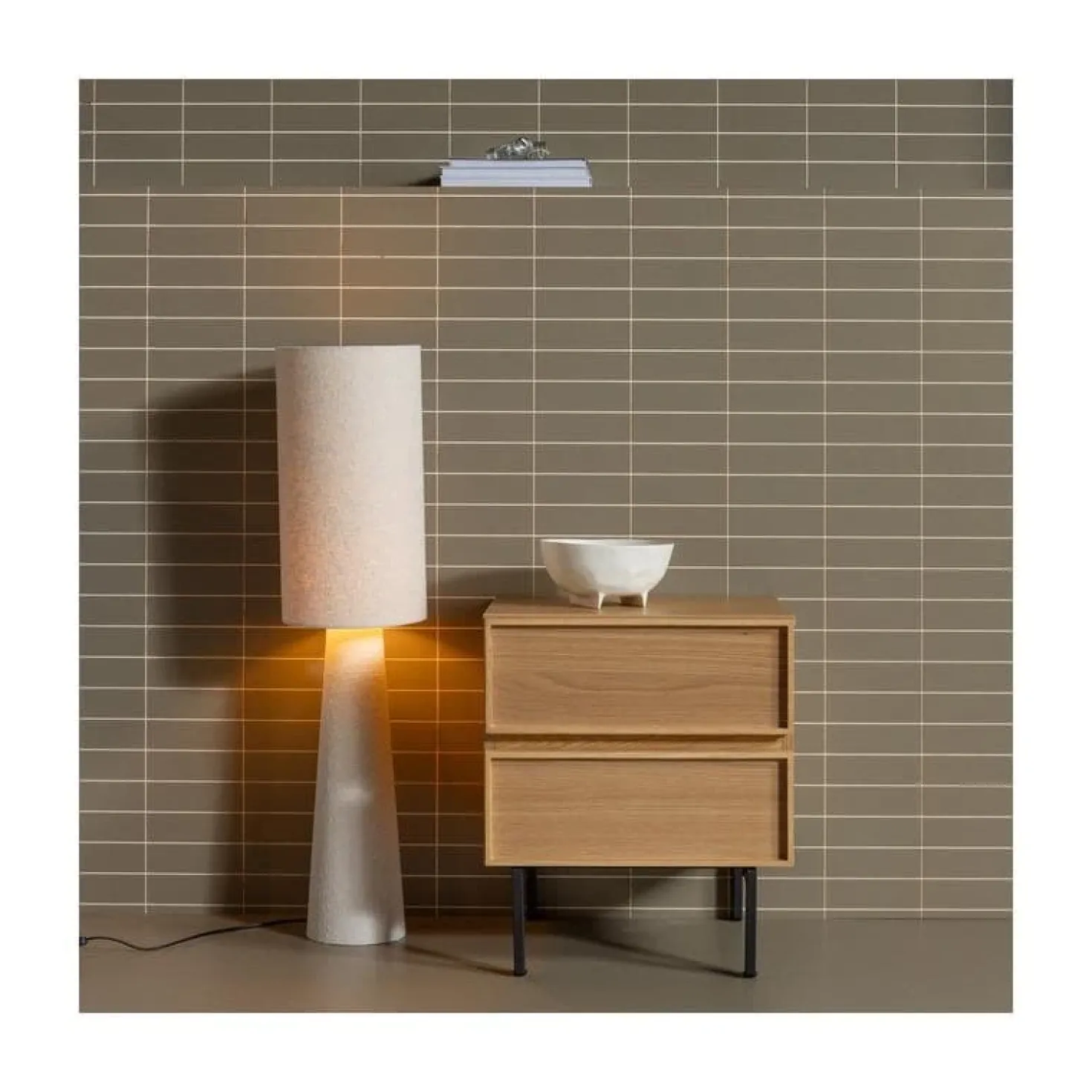 Tours Nachtkastje Melamine/MDF Naturel 45cm