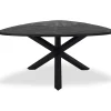 Trivero eetkamertafel driehoek 150cm zwart