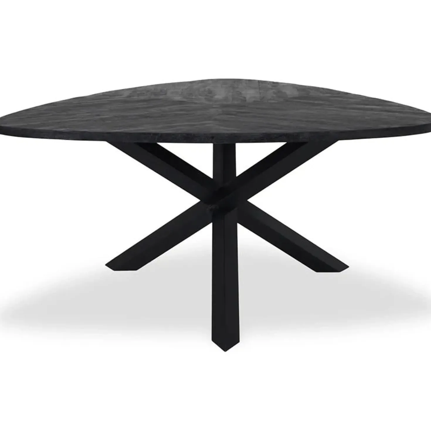 Trivero eetkamertafel driehoek 150cm zwart