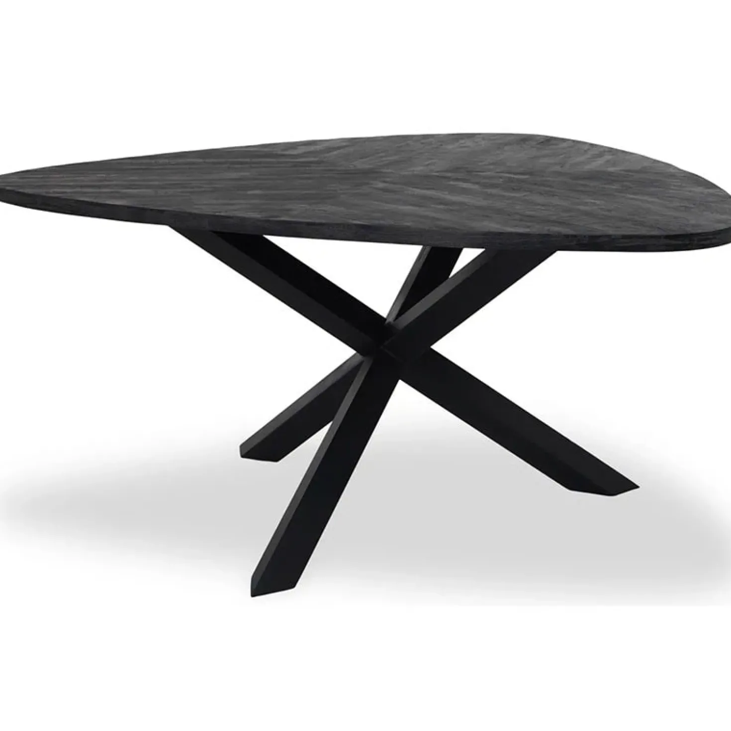 Trivero eetkamertafel driehoek 150cm zwart