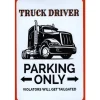 Truck Driver - metalen bord