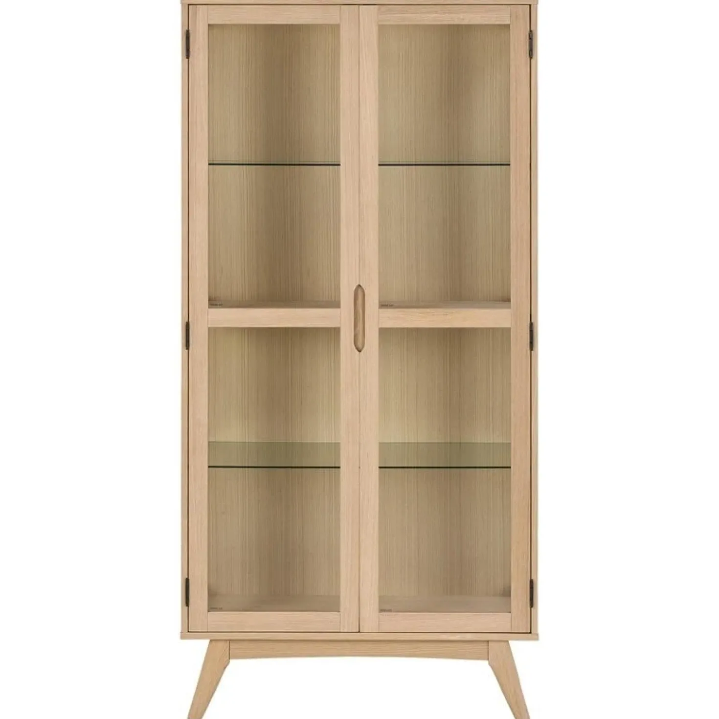 Tuvra Vitrinekast Hoog Naturel Eiken 94cm