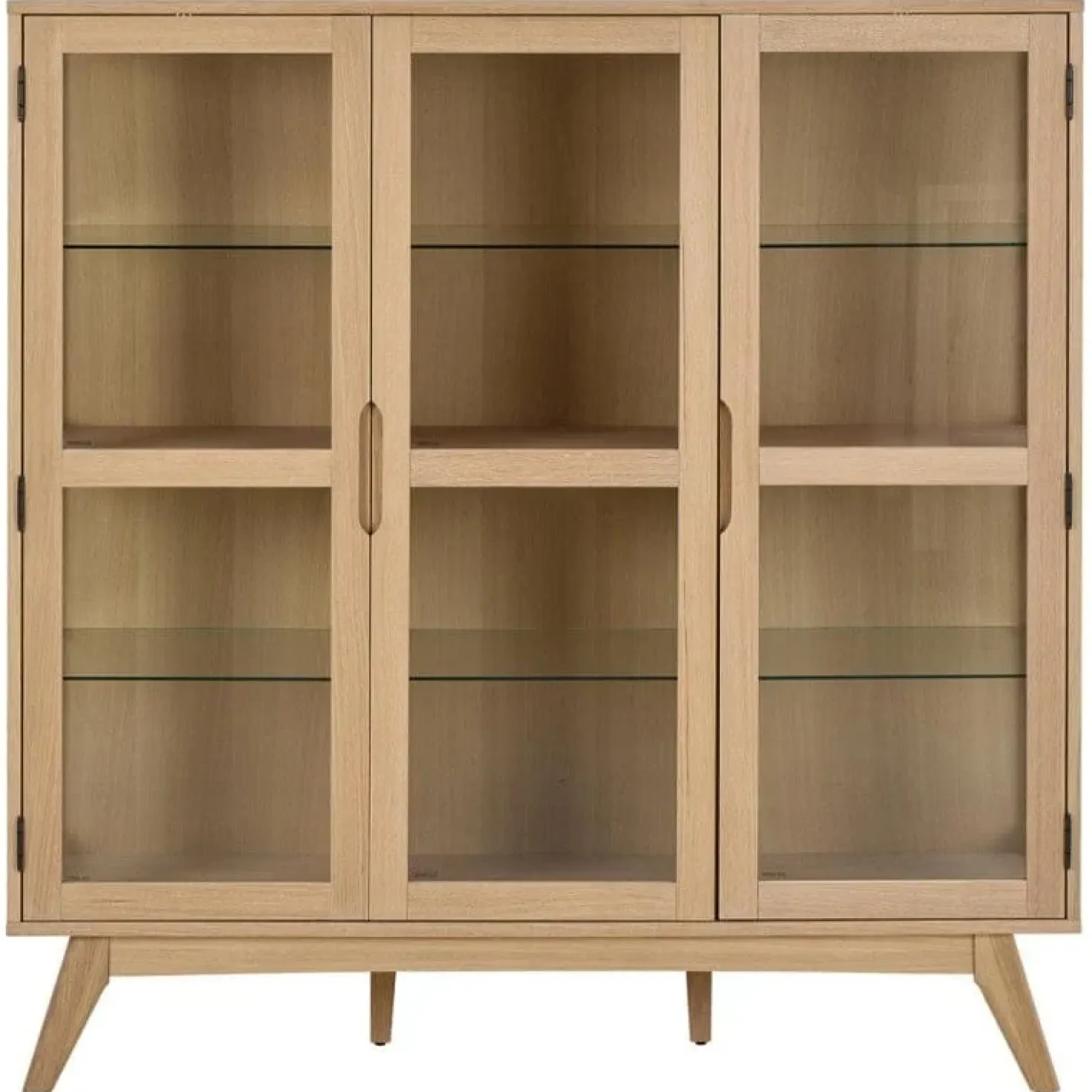 Tuvra Vitrinekast Laag Naturel Eiken 140cm