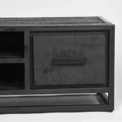 Tv meubel Chili Zwart Mangohout 120cm