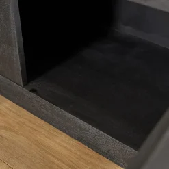 TV meubel Dortmund mangohout zwart 200cm