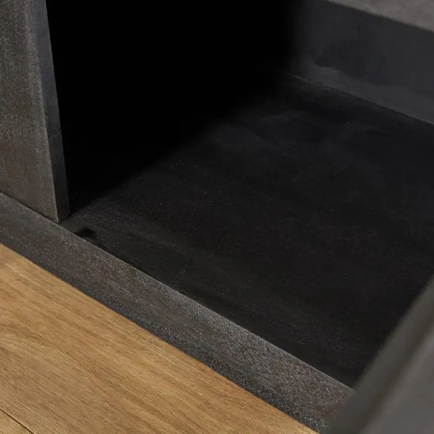 TV meubel Dortmund mangohout zwart 200cm