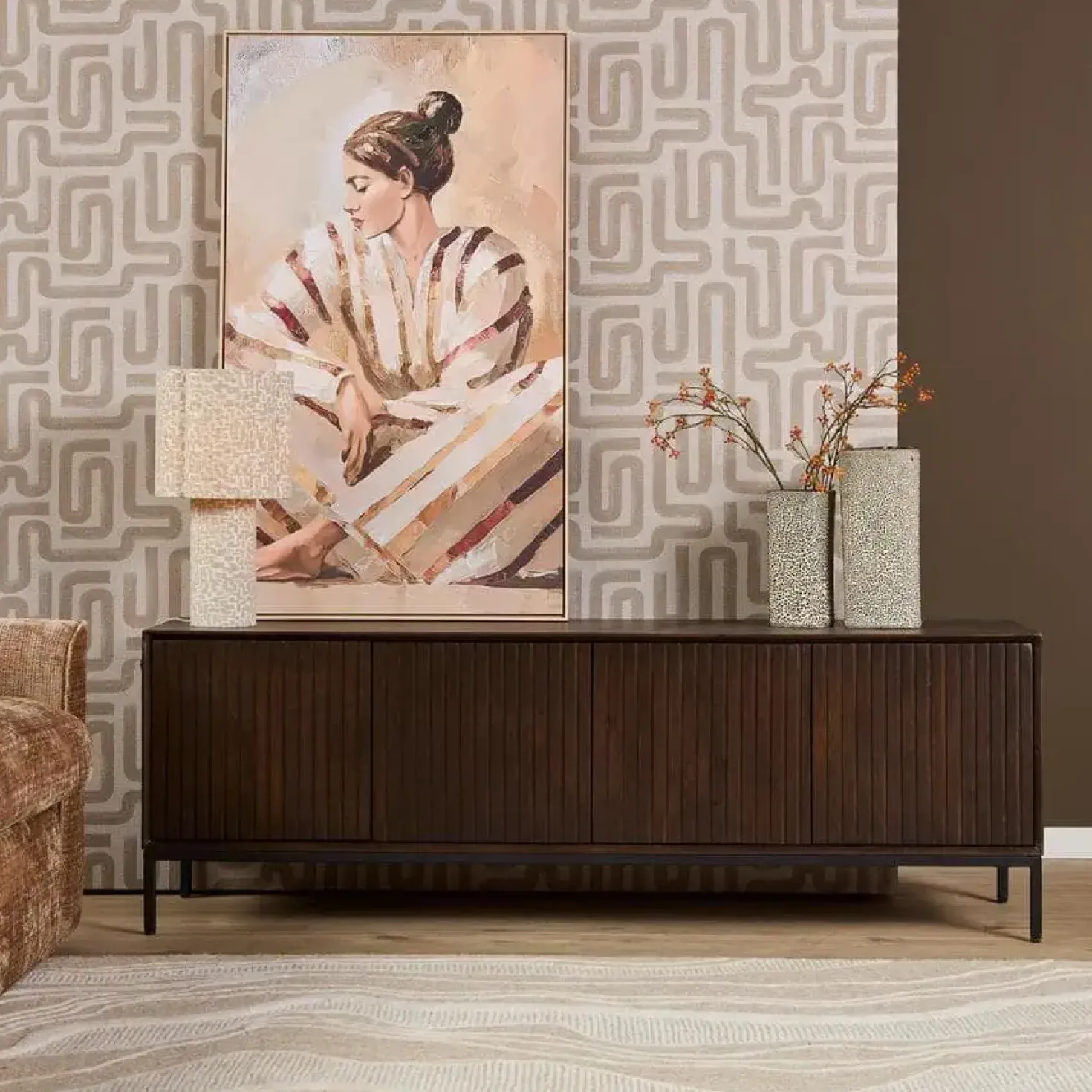 Tv meubel Martin Walnoot 165cm