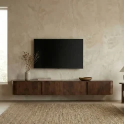 Tv meubel Yama walnoot zwevend | 235cm