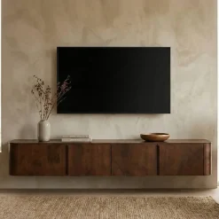 Tv meubel Yama walnoot zwevend | 195cm
