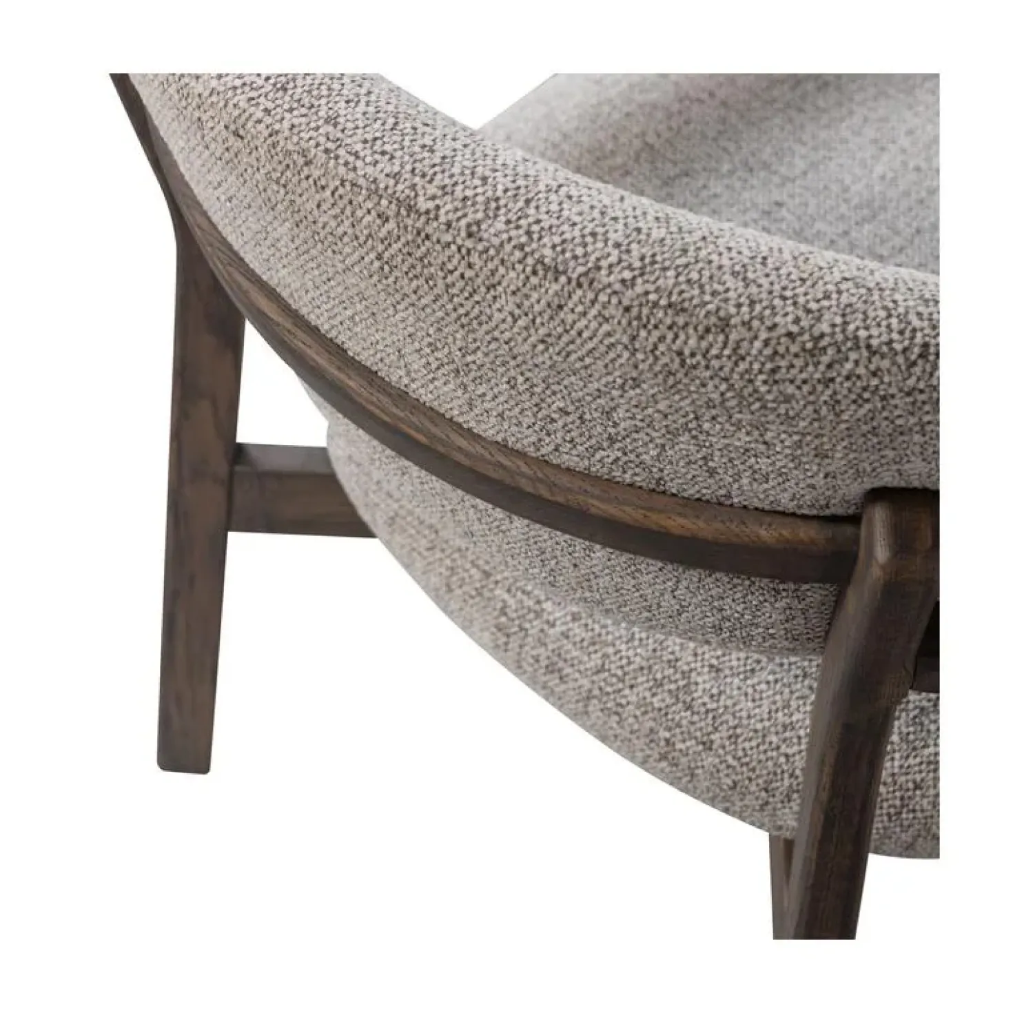Udar Fauteuil naturel met houten frame bruin