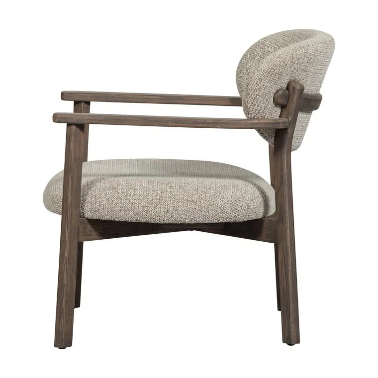 Udar Fauteuil naturel met houten frame bruin