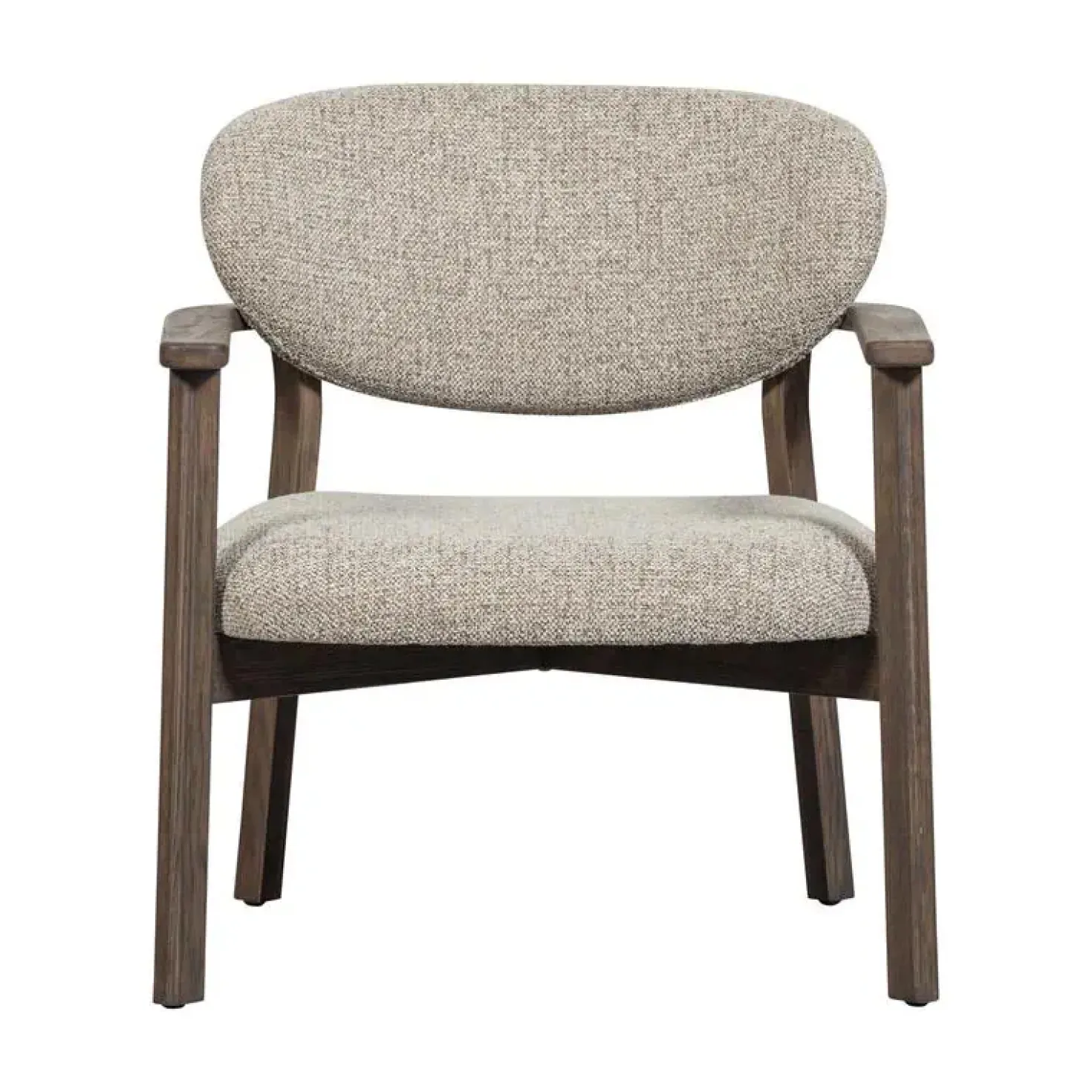 Udar Fauteuil naturel met houten frame bruin