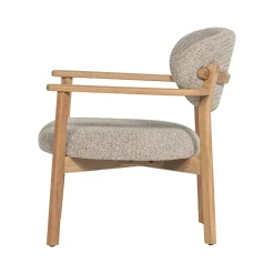 Udar Fauteuil naturel met houten frame naturel