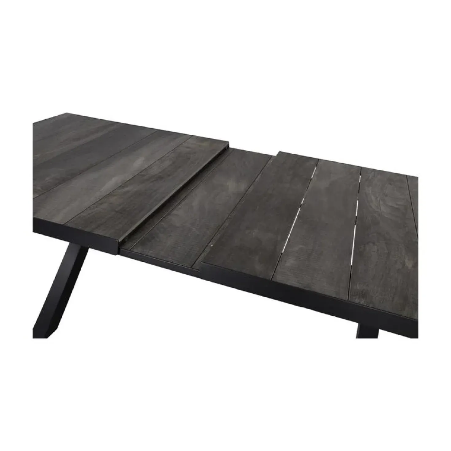 Uittrektafel Castilla Noir met kruispoot 204-264cm