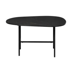 Vajen Salontafel organisch Zwart Marmerlook 70cm