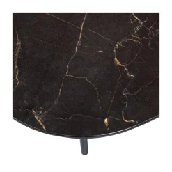 Vajen Salontafel organisch Zwart Marmerlook 70cm