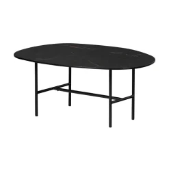 Vajen Salontafel organisch Zwart Marmerlook 80cm