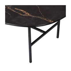 Vajen Salontafel organisch Zwart Marmerlook 80cm