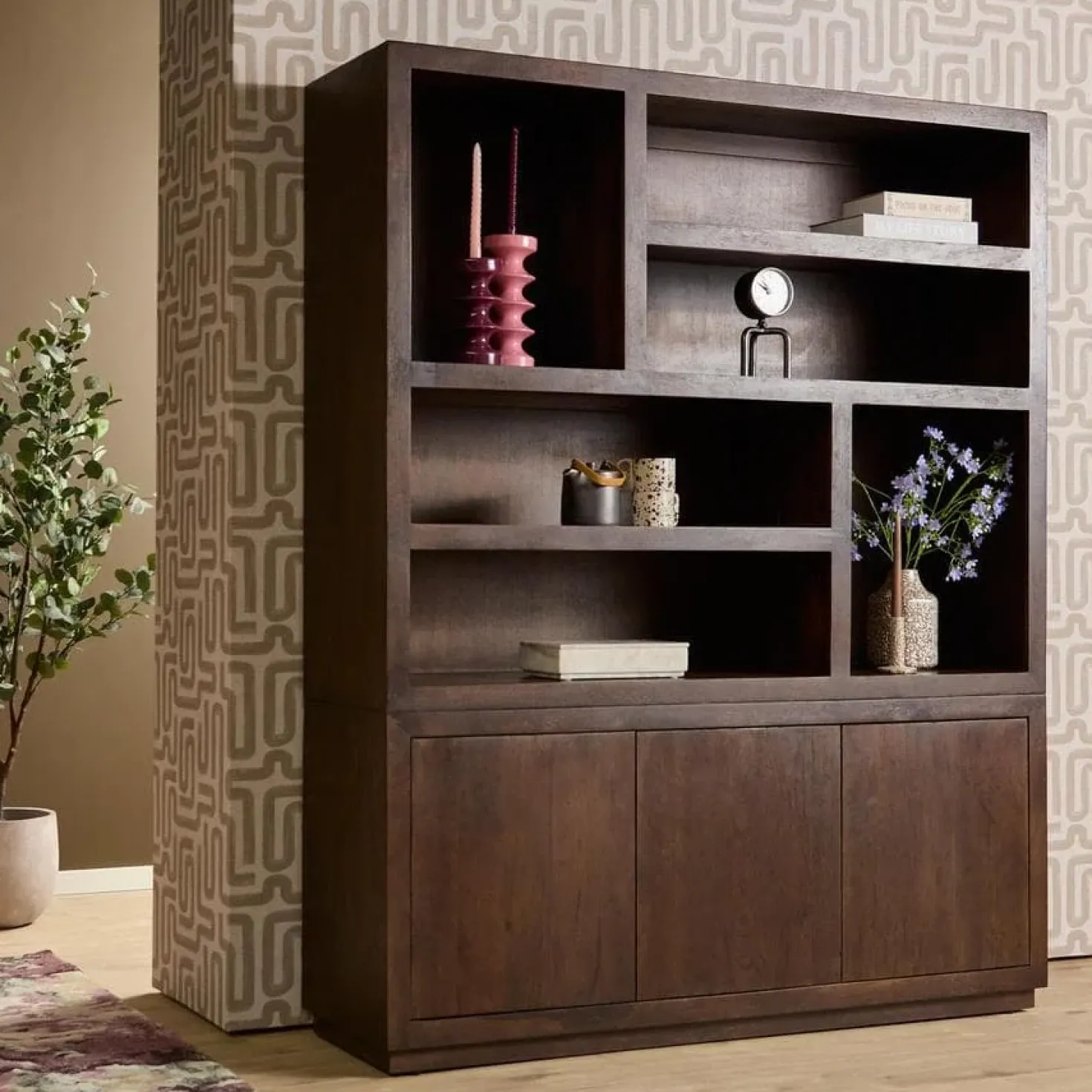 Vakkenkast Dortmund XL Walnoot 160cm