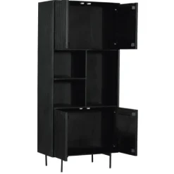 Vakkenkast Martin 90 cm zwart
