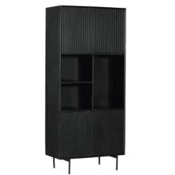 Vakkenkast Martin 90 cm zwart