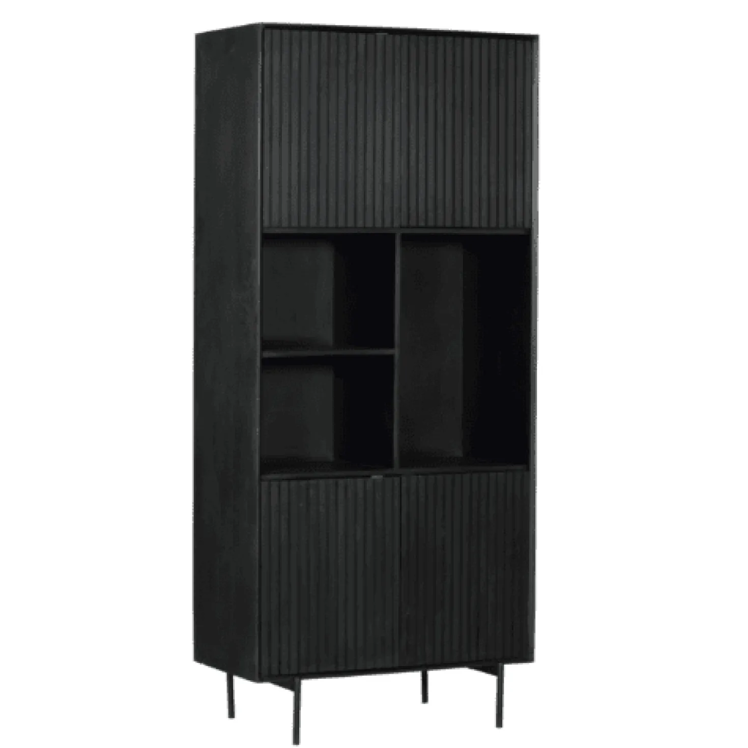 Vakkenkast Martin 90 cm zwart