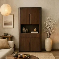 Vakkenkast Yama walnoot | 90cm