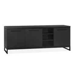 Valente Dressoir 3-deurs Zwart 220cm