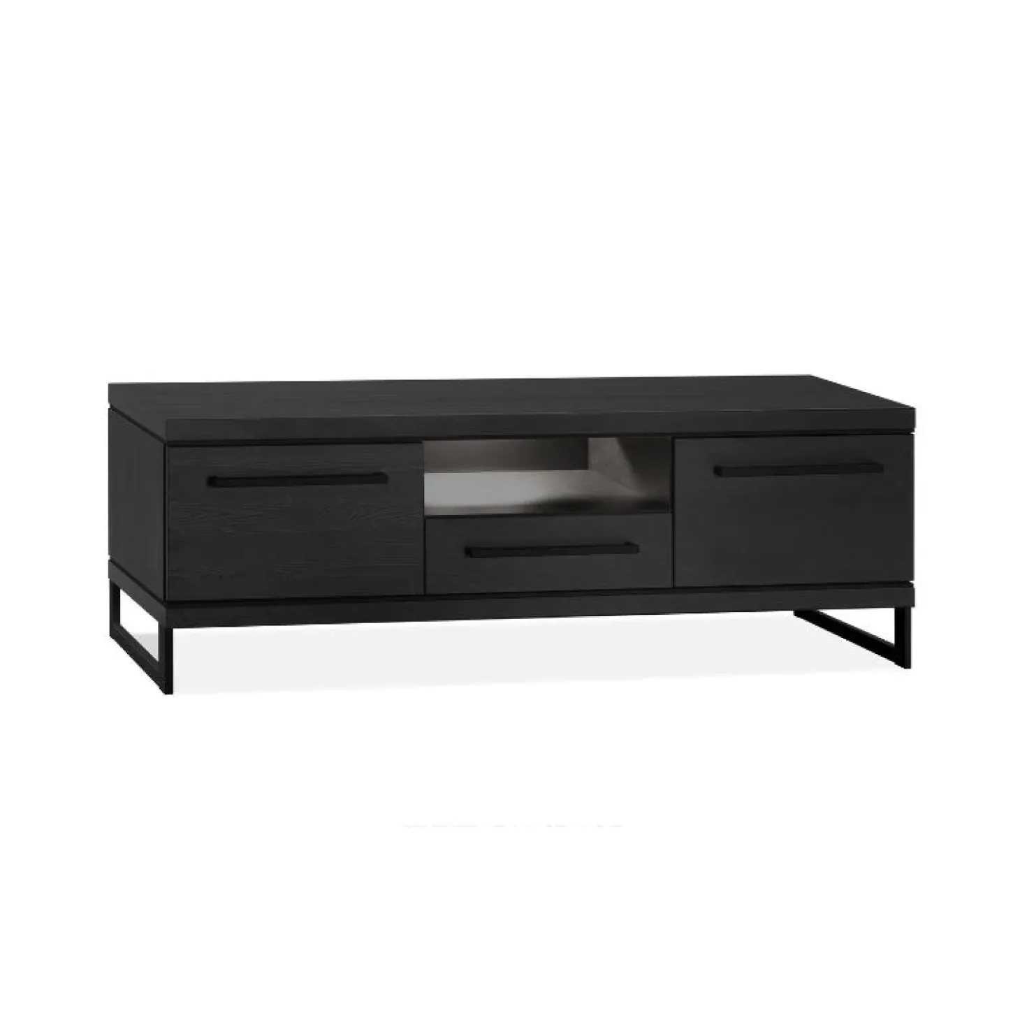 Valente Tv meubel klein 2-deurs Zwart 150cm