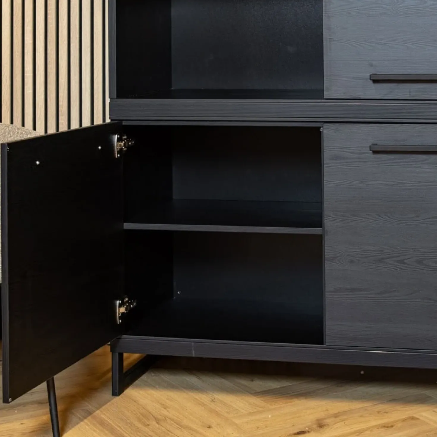 Valente Wandkast Zwart 120cm