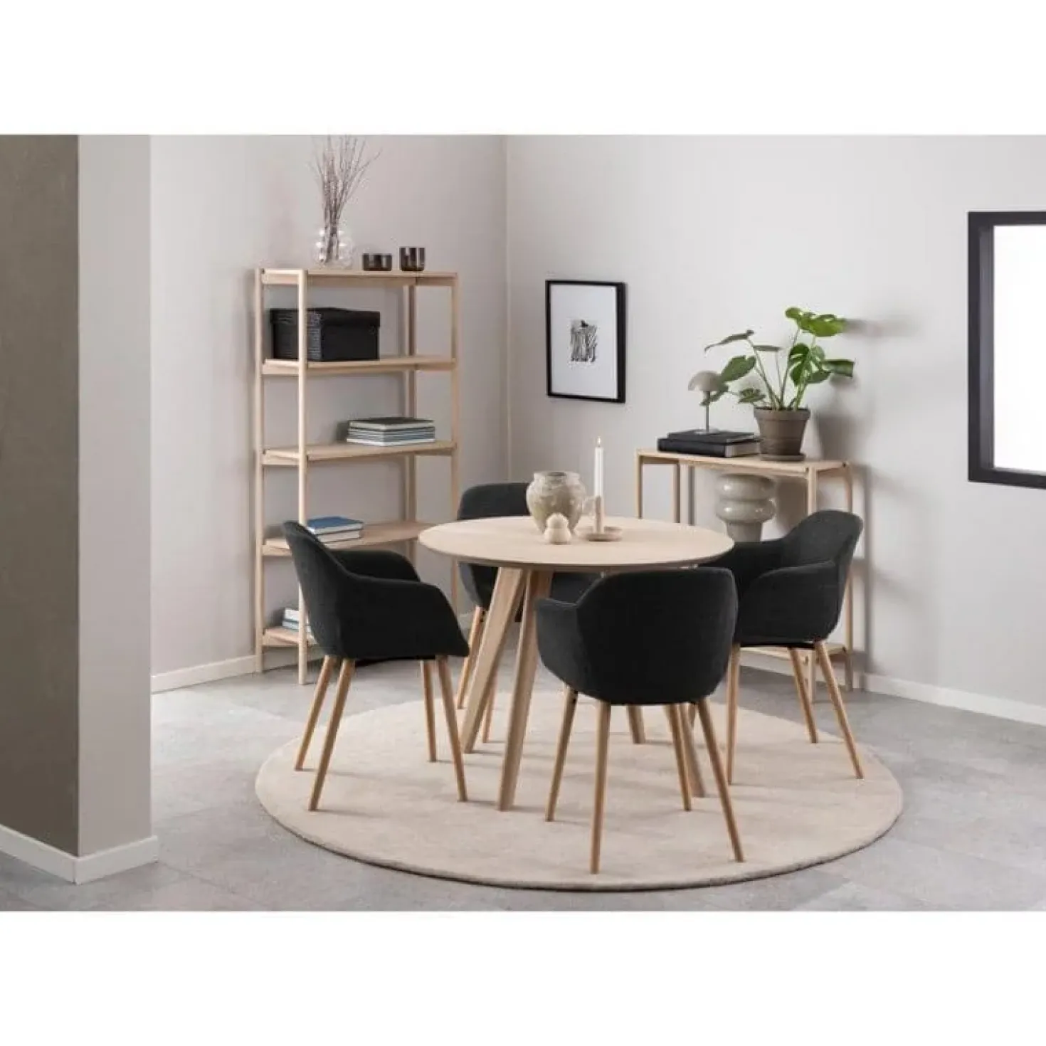 Valetta Eettafel Rond Naturel 100cm